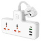 Мережевий подовжувач HOCO  AC12A Reise 2-position expansion socket(PD30W/1C3A) (8.5 cm) White (6942007607100)