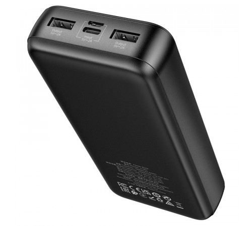 Зовнішній акумулятор HOCO J128A Powerful power bank(20000mAh) Black (6942007621175)