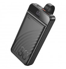 Внешний аккумулятор HOCO J123B Element 22.5W+PD20W полностью безопасный Power Bank с цифровой передачей (30000mAh) Black (6942007612081)