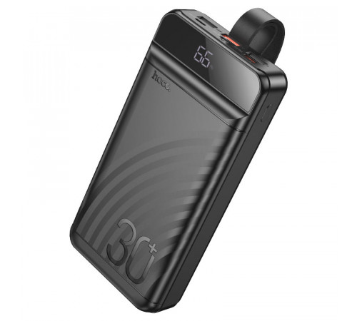 Зовнішній акумулятор HOCO J123B Element 22.5W+PD20W fully compatible power bank with digital display(30000mAh) Black (6942007612081)