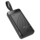 Зовнішній акумулятор HOCO J123B Element 22.5W+PD20W fully compatible power bank with digital display(30000mAh) Black (6942007612081)