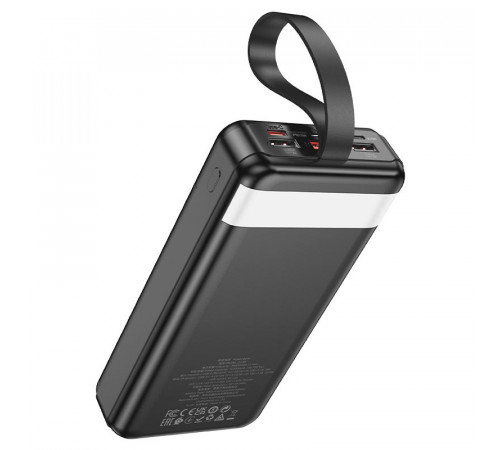 Зовнішній акумулятор HOCO J123B Element 22.5W+PD20W fully compatible power bank with digital display(30000mAh) Black (6942007612081)