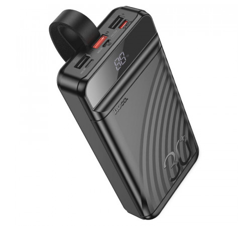 Зовнішній акумулятор HOCO J123B Element 22.5W+PD20W fully compatible power bank with digital display(30000mAh) Black (6942007612081)