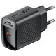 Мережевий зарядний пристрій ACEFAST A102 PD30W GaN single USB-C charger (EU) Black (6974316283287)