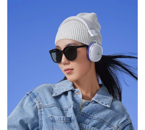 Бездротові накладні навушники ACEFAST H7 active noise reduction wireless headset Pearl white (6974316283560)