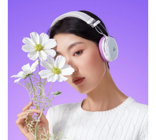 Бездротові накладні навушники ACEFAST H7 active noise reduction wireless headset Pearl white (6974316283560)