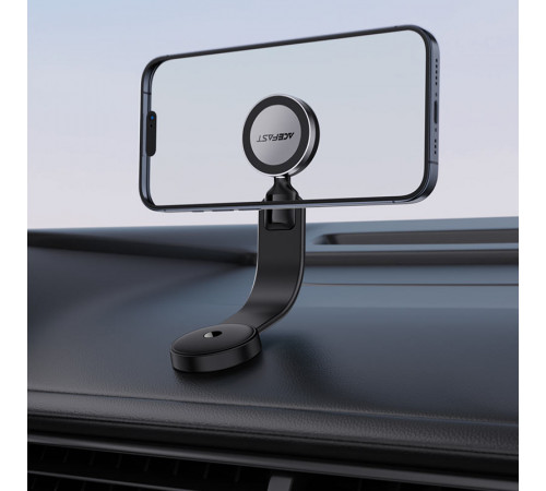 Автотримач для телефона з БЗП ACEFAST D37 magnetic wireless charging car holder for dashboard Black (6974316283546)