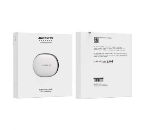 Бездротові навушники TWS ACEFAST FA002 ACEFIT Air wireless earbuds, ENC, IP54, White (6974316283638)