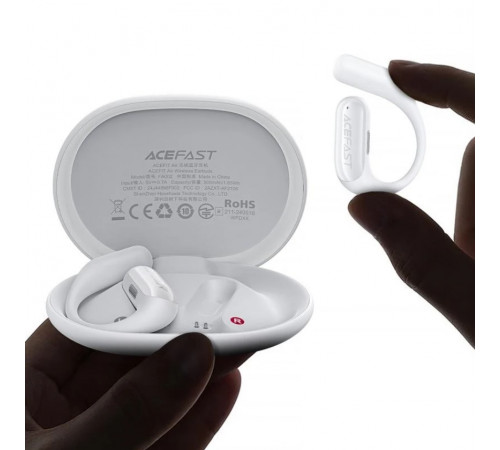Бездротові навушники TWS ACEFAST FA002 ACEFIT Air wireless earbuds, ENC, IP54, White (6974316283638)