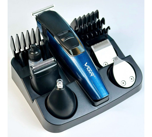 Чоловічий набір VGR V-172 Professional 5в1 (машинка для стрижки, триммер для носа, бритва)