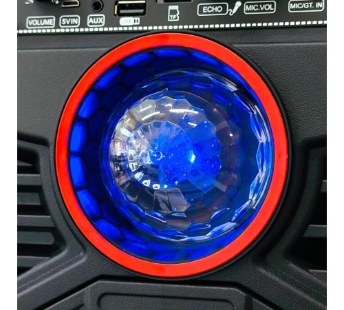 УЦІНКА Колонка JTLC JT-818 з RGB-підсвічуванням та мікрофоном (25,0*24,8*41,3см) (зламаний пульт)