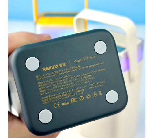 УМБ Power Bank Remax RPP-596 Fluorite Series 40000mAh PD20W+QC22.5W