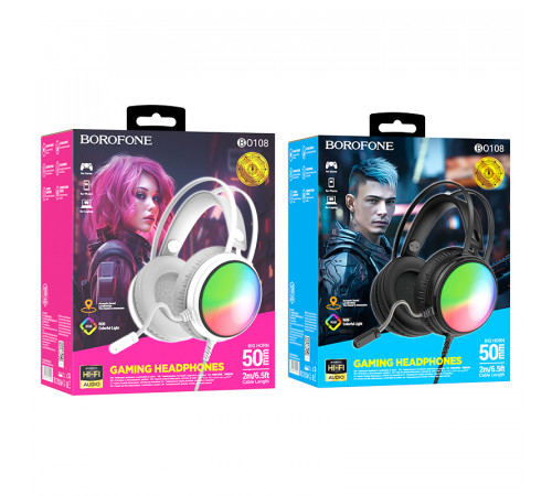 Навушники комп'ютерні дротові Borofone BO108 Flame gaming