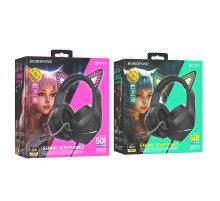 Навушники комп'ютерні дротові Borofone BO106 Cute Cat gaming
