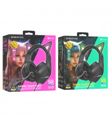 Навушники комп'ютерні дротові Borofone BO106 Cute Cat gaming