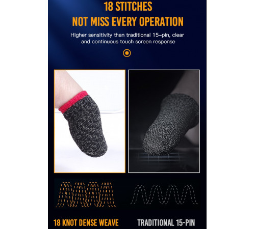 Мобільні ігрові напальчники XO ZT-1 (срібне волокно)