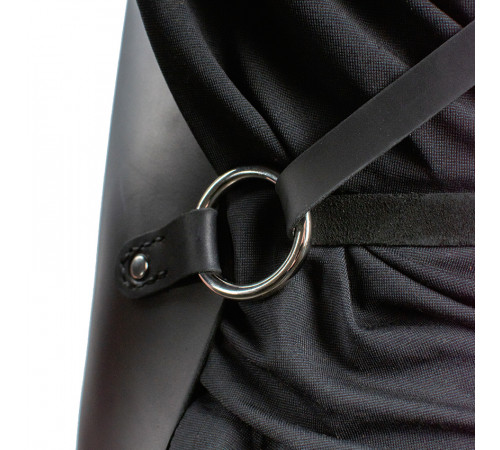 Шкіряний фартух Daddy Smoke чорний