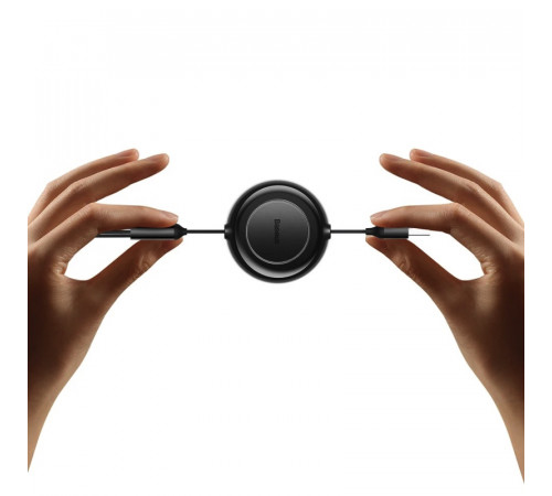 Кабель Baseus Free2Draw Retractable Crystal Fast Charging Data Cable USB to M+L+C 3.5A 1.1m Cluster Black (P10368700111-02)