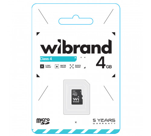 Карта пам'яті microSDHC Wibrand 4Gb class 4 (WICDC4/4GB)