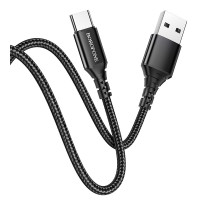 Кабель BOROFONE BX54 Ultra bright Type-C 1m 2.4A Black (6931474745835)