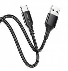 Кабель BOROFONE BX54 Ultra bright Type-C 1m 2.4A Black (6931474745835)
