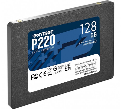 Накопичувач SSD Patriot P220 128GB 2.5" 7mm SATAIII (P220S128G25)