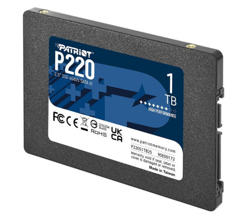 Накопичувач SSD Patriot P220 1TB 2.5" 7mm SATAIII (P220S1TB25)