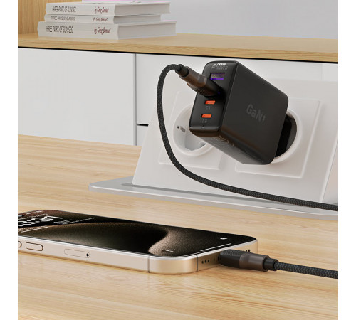 Кабель ACEFAST C10-04 USB to Type-C 3A, 1.2m, silicone, zinc connectors, Black (6974316283126)