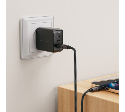 Кабель ACEFAST C10-04 USB to Type-C 3A, 1.2m, silicone, zinc connectors, Black (6974316283126)