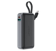 Зовнішній акумулятор ACEFAST M7 PD30W power bank with cable 10000mAh, Black (6974316283379)