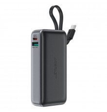 Зовнішній акумулятор ACEFAST M7 PD30W power bank with cable 10000mAh, Black (6974316283379)