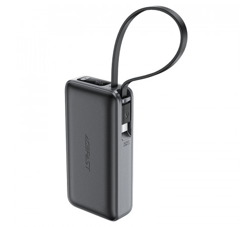 Зовнішній акумулятор ACEFAST M7 PD30W power bank with cable 10000mAh, Black (6974316283379)
