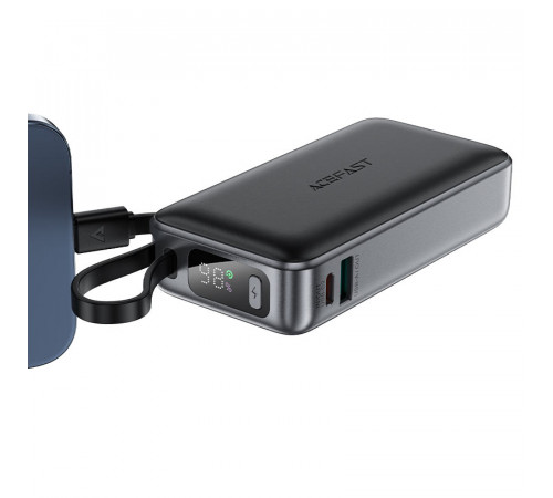 Зовнішній акумулятор ACEFAST M7 PD30W power bank with cable 10000mAh, Black (6974316283379)