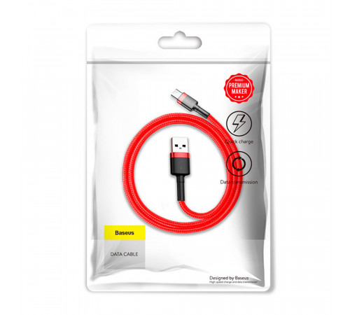 Кабель Baseus Cafule Cable USB For Type-C 3A 1m Red+Red (CATKLF-B09)