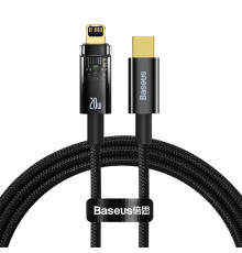 Кабель Baseus Explorer Series Auto Power-Off Fast Charging Data Cable Type-C to IP 20W 1m Black (CATS000001)