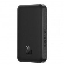 Зовнішній акумулятор Baseus Magnetic Mini Wireless Fast Charge Power Bank 5000mAh 20W Cluster Black（With Simple Series Charging Cable Type-C to Type-C (P10022107113-00)