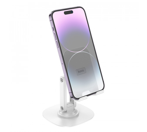 Тримач для телефона HD6 Winner dual-axis rotating desktop stand White (6942007602389)
