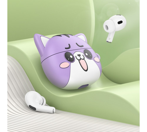Бездротові навушники TWS HOCO EW48 Purple Cat (6942007610018)