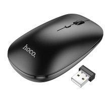 Маніпулятор миша HOCO GM15 Art dual-mode business wireless mouse Black (6931474760579)