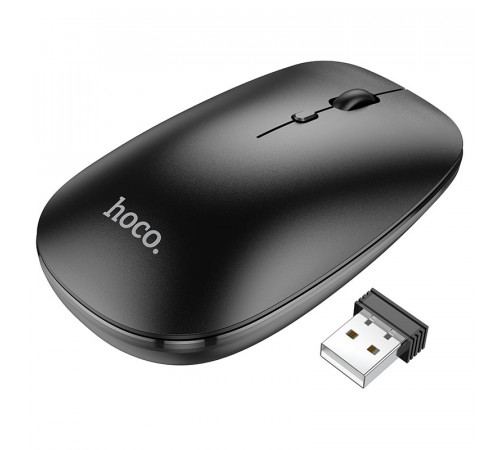 Маніпулятор миша HOCO GM15 Art dual-mode business wireless mouse Black (6931474760579)
