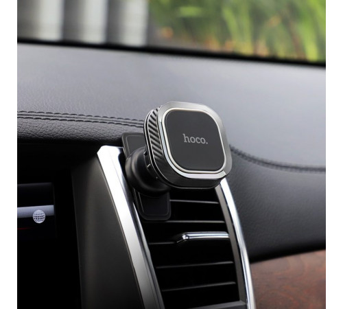 Автотримач для телефона HOCO CA52 Intelligent air outlet in-car holder Black+Gray (6931474707529)