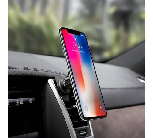 Автотримач для телефона HOCO CA52 Intelligent air outlet in-car holder Black+Gray (6931474707529)