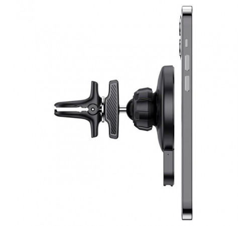 Автотримач для телефона з БЗП HOCO CA85 Ultra-fast magnetic wireless charging car holder Black (6931474745484)