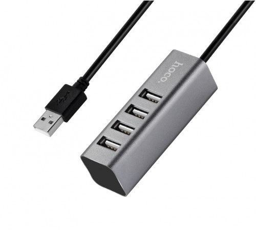 USB-хаб HOCO HB1 4USB Line machine Tarnish (6957531038139)