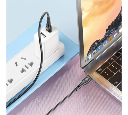 Кабель BOROFONE BX98 Type-C to Type-C Superior 60W charging data cable Black (6941991104497)