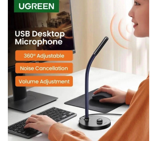Настільний мікрофон UGREEN CM564 Desktop USB Microphone(UGR-90416), Black (UGR-90416)