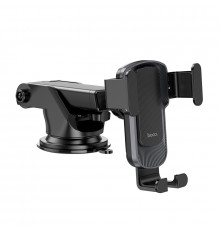 Автотримач для телефона HOCO CA104 vertical and horizontal telescopic gravity vehicle holder Black Metal Gray (6931474766236)