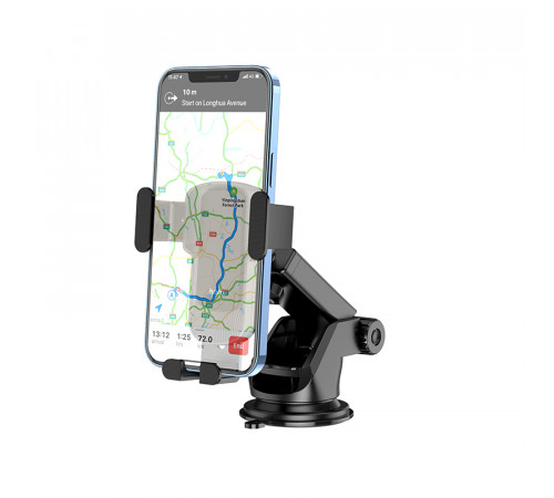 Автотримач для телефона HOCO CA104 vertical and horizontal telescopic gravity vehicle holder Black Metal Gray (6931474766236)