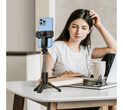 Селфі-монопод HOCO K17 Figure mini live broadcast stand Black (6931474762450)