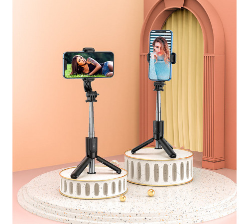 Селфі-монопод HOCO K17 Figure mini live broadcast stand Black (6931474762450)